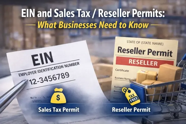 EIN and Sales Tax-Reseller Permits
